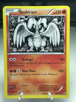 Reshiram Holo Rare 28/113 - Legendary Treasures - LP - Pokemon Card TCG - Image 1