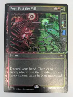 Peer Past the Veil (Showcase) Duskmourn: House of Horror Foil - MTG RARE - Image 1
