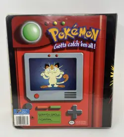 Vintage 1999 Nintendo Pokemon 3-Ring Card Binder Thunder Wave Electric Made USA 41365040775 - Image 2