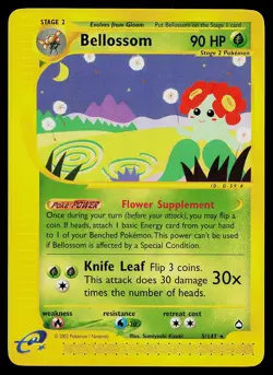 Pokemon Card - Bellossom Aquapolis 5 Rare - Image 1