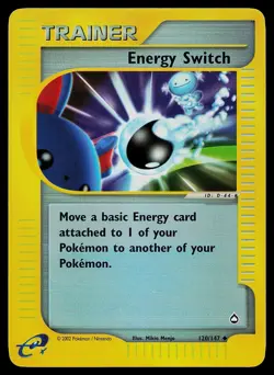Pokemon Card - Energy Switch Aquapolis 120/147 Reverse Holo Uncommon - Image 1