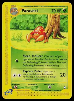 Pokemon Card - Parasect Aquapolis 27 Rare - Image 1
