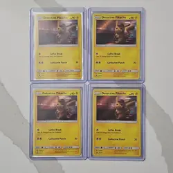Pokemon Detective Pikachu Holo Card Lot of 4 *MINT* - Image 1