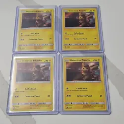 Pokemon Detective Pikachu Holo Card Lot of 4 *MINT* - Image 2