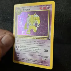 Pokemon TCG Hypno Fossil Holo Rare Card 8/62 1st Edition LP - Image 2