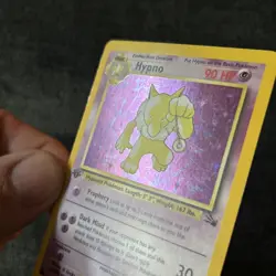 Pokemon TCG Hypno Fossil Holo Rare Card 8/62 1st Edition LP - Image 3