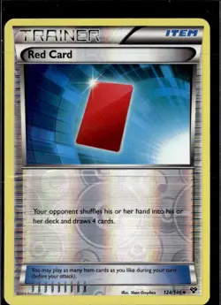 Pokemon Red Card 124/146 XY Base Set Reverse Holo Uncommon LP - Image 1