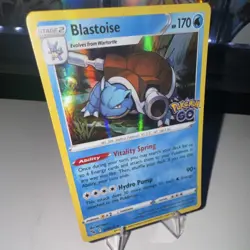 Pokemon Blastoise 017/078 Pokemon GO Holo Rare Stage 2 170 HP English Card - Image 1