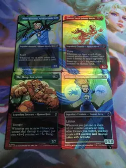 MTG MSH - Marvel Super Heroes - Complete Fantastic Family Scene *FOIL* - 4 Cards - Image 1