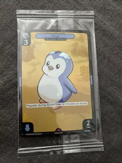 Vibes TCG Birb & Pengu Promo Card - Pengu Gold Holo Foil 10/25 - Pudgy Penguins - Image 1
