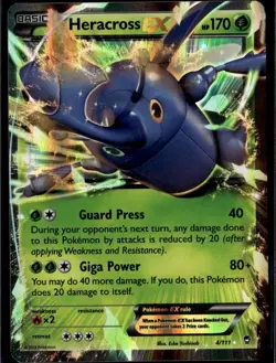 Heracross EX Ultra Rare XY Furious Fists 4/111 Grass Holofoil Pokemon Card - Image 1
