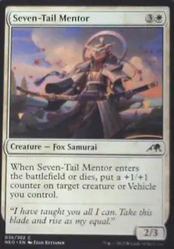 Seven-Tail Mentor - Kamigawa: Neon Dynasty: #36, Magic: The Gathering Nm R72 - Image 1