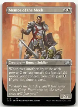 Mentor of the Meek (Borderless) #340 (NM) Double Masters 2022 2X2 Magic MTG - Image 1