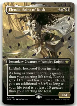 Elenda, Saint of Dusk (Borderless) #346 (NM) Foundations FDN Magic MTG - Image 1