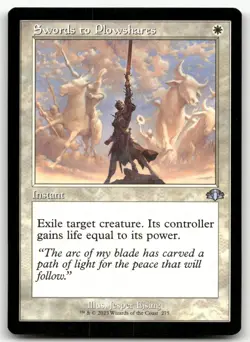Swords to Plowshares (Retro Frame) #275 (NM) Dominaria Remastered DMR Magic MTG - Image 1