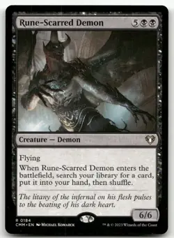 Rune-Scarred Demon #184 (NM) Commander Masters CMM Magic MTG - Image 1