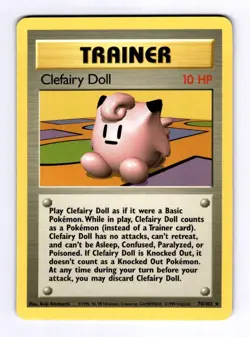 Clefairy Doll Base Set #070 (1998) Rare NM Pokemon - Image 1