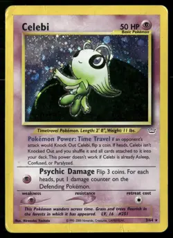 Celebi 3/64 Holo Rare Neo Revelation Pokemon Unlimited Holo DMG - Image 1
