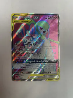 Pokemon Gardevoir & Sylveon GX TAG TEAM Full Art Holo 204/214 260 HP English - Image 4