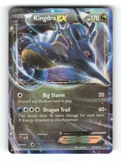Kingdra EX - 73/124 - Fates Collide - Pokemon - EX Rare - Holo LP - Image 1