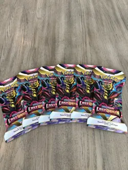 6 Packs Pokemon Lost Origin Sleeved Booster Pack Lot All Giratina Art - TCG - Image 1