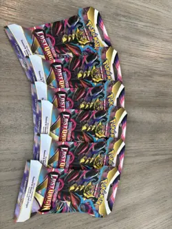6 Packs Pokemon Lost Origin Sleeved Booster Pack Lot All Giratina Art - TCG - Image 2