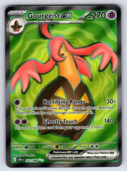 Gourgeist ex - 102/086 Holo Ultra Rare ME04: Chaos Rising Pokemon TCG NM - Image 1