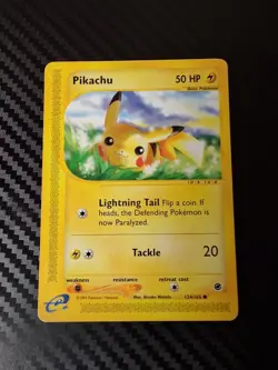 Pokemon TCG Pikachu Common Expedition Base Set 124/165 MP - Image 1