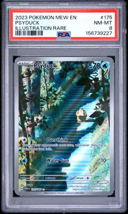 2023 POKEMON MEW EN-151 #175 PSYDUCK ILLUSTRATION RARE PSA 8 - Image 1