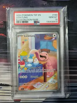 2024 POKEMON TEF EN-TEMPORAL FORCES ILLUSTRATION RARE #180 LICKITUNG PSA 10 - Image 1