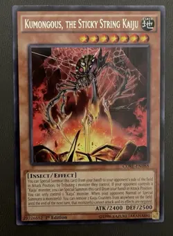 Kumongous, the Sticky String Kaiju - CORE-EN088 - Rare LP 1st Edition - Yugioh! - Image 1