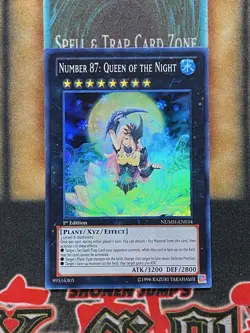 Yugioh Number 87: Queen of the Night NUMH-EN034 Super Rare 1st Ed LP - Image 1