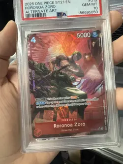 2025 One Piece Roronoa Zoro ST21-015 Alt Art PSA 10 English Gem Mint Alternate - Image 1