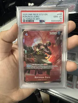 2025 One Piece Roronoa Zoro ST21-015 Alt Art PSA 10 English Gem Mint Alternate - Image 2