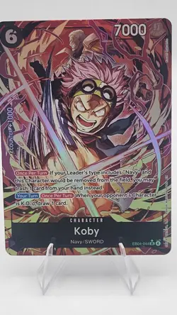 Bandai One Piece Card Game Koby EB04-044 SR Alt Art Foil 7000 - Image 1