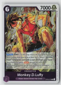 Monkey.D.Luffy (Dash Pack) OP03-070 Rare Kingdoms of Intrigue One Piece Foil NM - Image 1