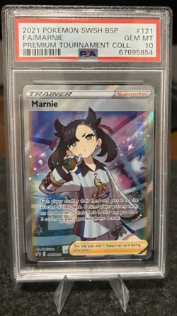 Marnie SWSH121 SWSH: Sword & Shield Promo Cards Holo PSA10 - Image 1
