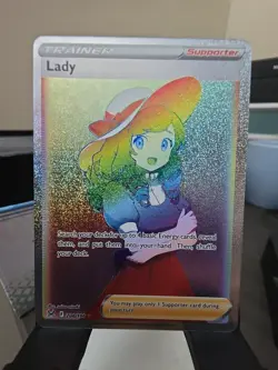 Pokemon TCG: LostOrigin Lady 208/196 Full Art Rainbow NM - Image 1