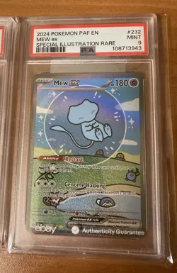 Pokemon Mew EX Paldean Fates Special Illustration Bubble Mew PSA 9 232/091 #1 - Image 1