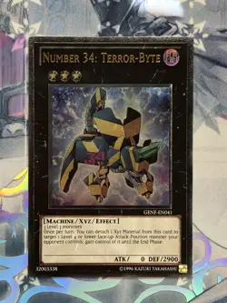 GENF-EN041 Number 34: Terror-Byte Ultimate Rare UNL Edition LP! YuGiOh TCG - Image 1