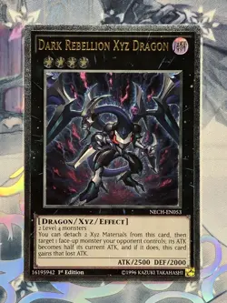 NECH-EN053 Dark Rebellion Xyz Dragon Ultimate Rare 1st Edition VLP! YuGiOh TCG - Image 1