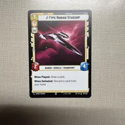 J-Type Nubian Starship Space Unit Trading Card 194/264 Star Wars Unlimited FFG - Image 1