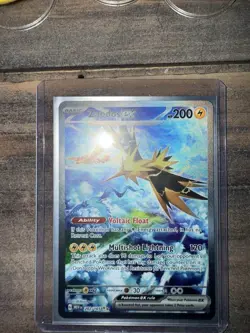 Pokemon TCG Zapdos EX Holo Card 202/165 Scarlet & Violet 151 - Image 1