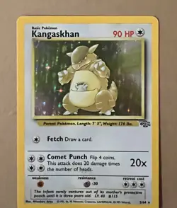 Pokemon TCG Kangaskhan Holo Rare Card 5/64 Jungle Set Vintage 1999 MP - Image 2