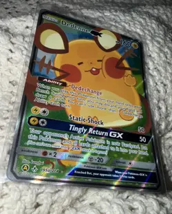 Pokemon TCG Dedenne GX 195a/214 Alternate Art Promos Holo Collectible Card NM - Image 1