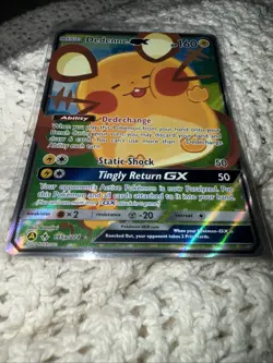 Pokemon TCG Dedenne GX 195a/214 Alternate Art Promos Holo Collectible Card NM - Image 2