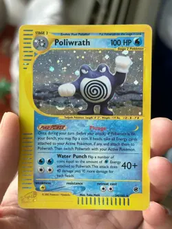 POLIWRATH 24/165 Expedition HOLO rare E-Reader Pokemon TCG card MP - Image 3