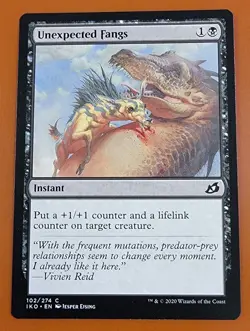 1x Unexpected Fangs | Ikoria Lair of Behemoths | MTG Magic Cards - Image 1
