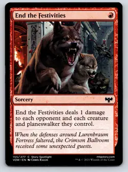 End the Festivities 155 Common Innistrad: Crimson Vow Magic: The Gathering NM - Image 1