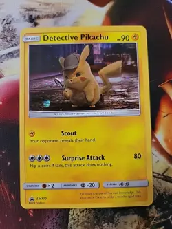 Pokemon TCG 2019 Detective Pikachu SM170 Black Star Promo Holo Card - Image 1